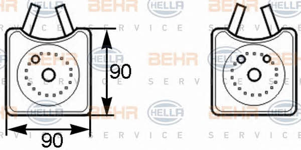 Behr-Hella 8MO 376 778-001 Oil cooler 8MO376778001