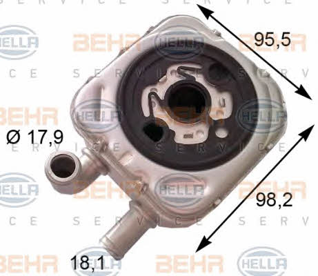 Oil cooler Behr-Hella 8MO 376 778-051