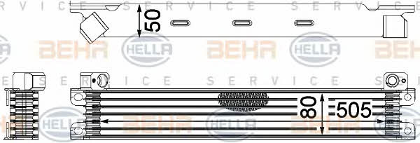 Oil cooler Behr-Hella 8MO 376 783-781