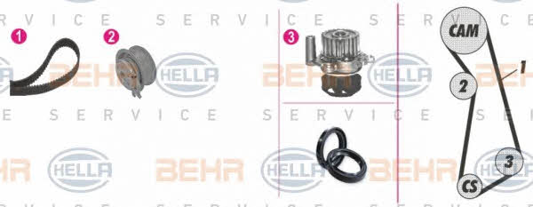  8MP 376 803-801 TIMING BELT KIT WITH WATER PUMP 8MP376803801