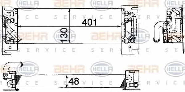 Behr-Hella 8MO 376 725-351 Oil cooler 8MO376725351