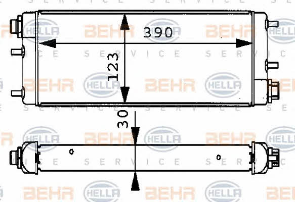 Behr-Hella 8MO 376 725-761 Oil cooler 8MO376725761