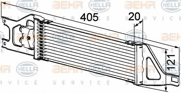 Behr-Hella 8MO 376 726-401 Oil cooler 8MO376726401