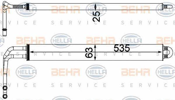 Oil cooler Behr-Hella 8MO 376 750-781