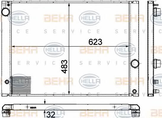 Behr-Hella 8MK 376 780-661 Radiator, engine cooling 8MK376780661