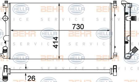 Behr-Hella 8MK 376 780-671 Radiator, engine cooling 8MK376780671