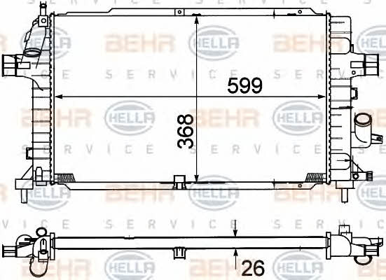Behr-Hella 8MK 376 781-041 Radiator, engine cooling 8MK376781041