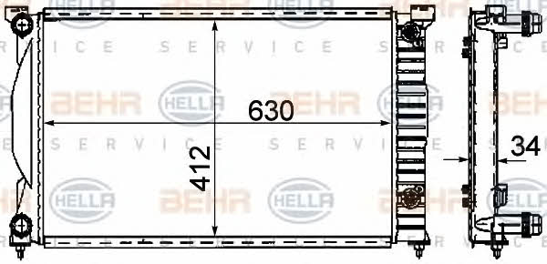 Behr-Hella 8MK 376 781-061 Radiator, engine cooling 8MK376781061