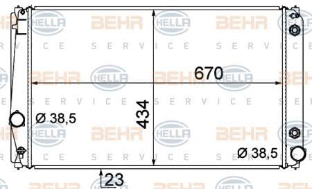 Behr-Hella 8MK 376 783-611 Radiator, engine cooling 8MK376783611