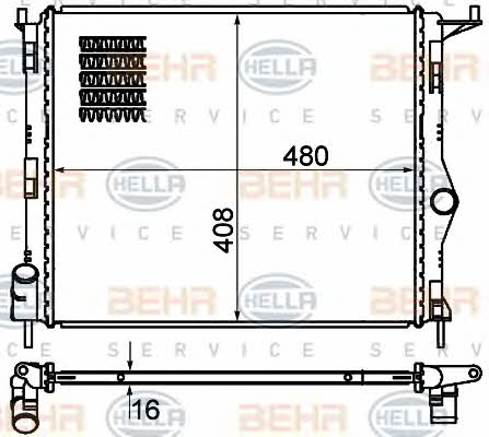 Behr-Hella 8MK 376 787-351 Radiator, engine cooling 8MK376787351