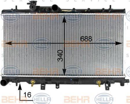Behr-Hella 8MK 376 787-661 Radiator, engine cooling 8MK376787661