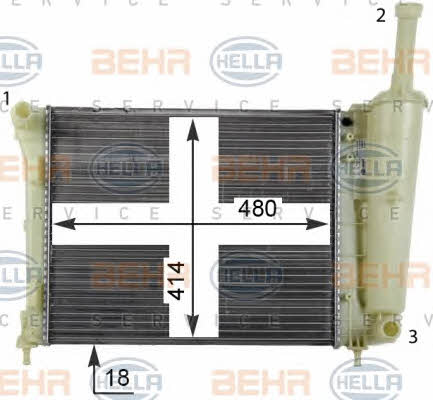 Behr-Hella 8MK 376 790-054 Radiator, engine cooling 8MK376790054