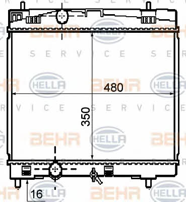 Behr-Hella 8MK 376 790-061 Radiator, engine cooling 8MK376790061