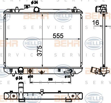Behr-Hella 8MK 376 790-231 Radiator, engine cooling 8MK376790231