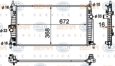Behr-Hella 8MK 376 790-391 Radiator, engine cooling 8MK376790391
