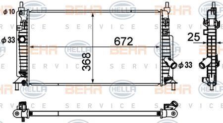 Behr-Hella 8MK 376 790-411 Radiator, engine cooling 8MK376790411