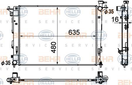 Behr-Hella 8MK 376 790-441 Radiator, engine cooling 8MK376790441