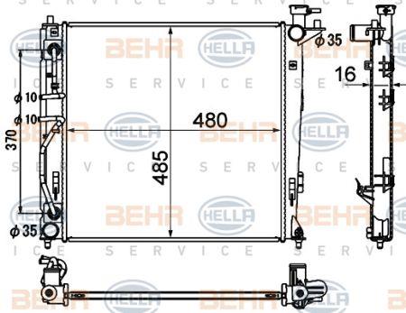 Behr-Hella 8MK 376 790-451 Radiator, engine cooling 8MK376790451