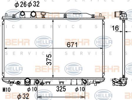 Behr-Hella 8MK 376 790-481 Radiator, engine cooling 8MK376790481