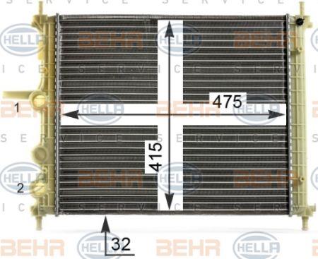 Behr-Hella 8MK 376 900-141 Radiator, engine cooling 8MK376900141