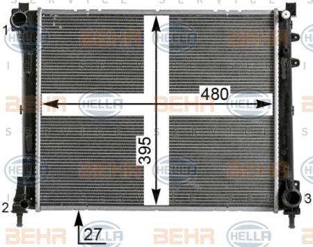 Behr-Hella 8MK 376 900-291 Radiator, engine cooling 8MK376900291