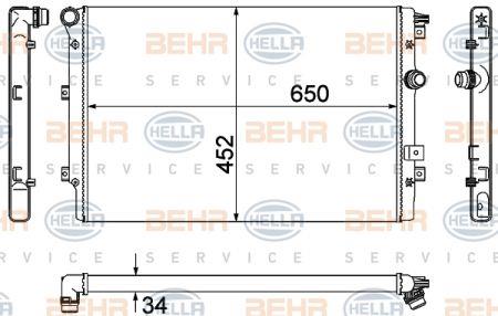 Behr-Hella 8MK 376 901-021 Radiator, engine cooling 8MK376901021