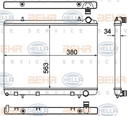 Behr-Hella 8MK 376 901-031 Radiator, engine cooling 8MK376901031