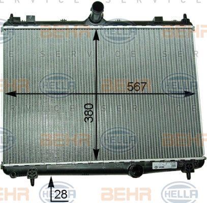 Behr-Hella 8MK 376 910-201 Radiator, engine cooling 8MK376910201