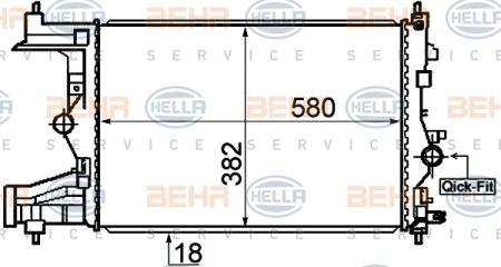 Behr-Hella 8MK 376 910-341 Radiator, engine cooling 8MK376910341