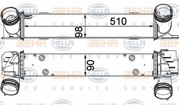 Behr-Hella 8ML 376 731-791 Intercooler, charger 8ML376731791