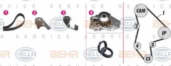  8MP 376 805-801 TIMING BELT KIT WITH WATER PUMP 8MP376805801