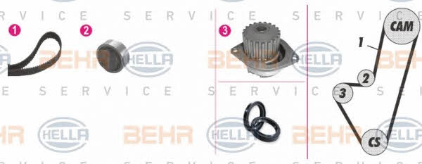 Behr-Hella 8MP 376 805-851 Water pump 8MP376805851