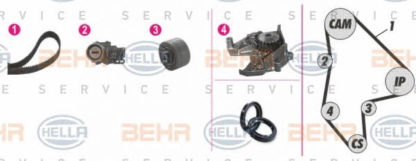  8MP 376 805-861 TIMING BELT KIT WITH WATER PUMP 8MP376805861