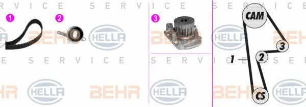 Behr-Hella 8MP 376 808-881 Water pump 8MP376808881