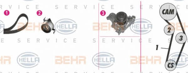 Behr-Hella 8MP 376 808-891 Water pump 8MP376808891