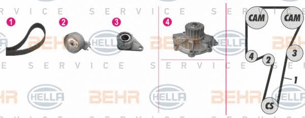 Behr-Hella 8MP 376 810-831 Water pump 8MP376810831
