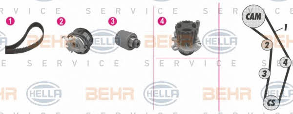 Behr-Hella 8MP 376 810-841 Water pump 8MP376810841