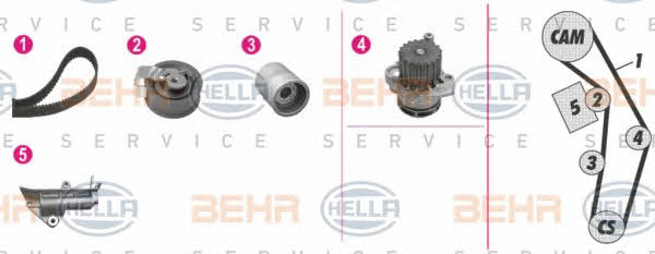 Behr-Hella 8MP 376 810-861 Water pump 8MP376810861