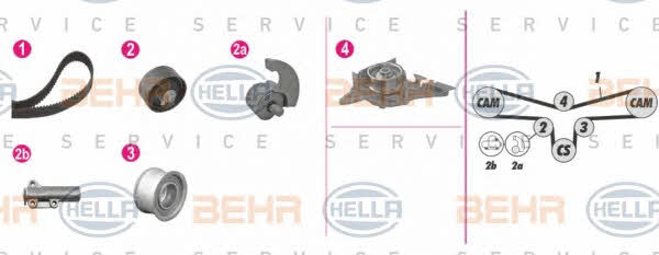 Behr-Hella 8MP 376 812-841 TIMING BELT KIT WITH WATER PUMP 8MP376812841
