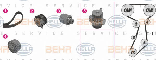 Behr-Hella 8MP 376 813-821 Water pump 8MP376813821