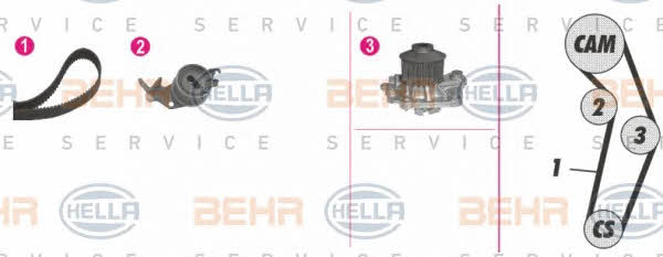 Behr-Hella 8MP 376 813-841 Water pump 8MP376813841