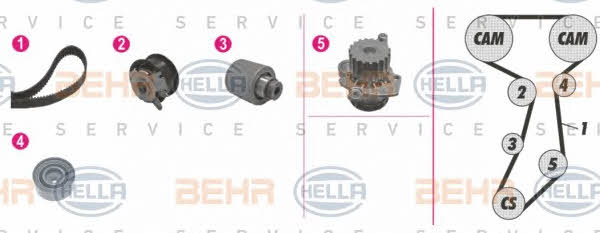 Behr-Hella 8MP 376 814-841 Water pump 8MP376814841