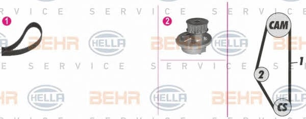  8MP 376 814-891 TIMING BELT KIT WITH WATER PUMP 8MP376814891