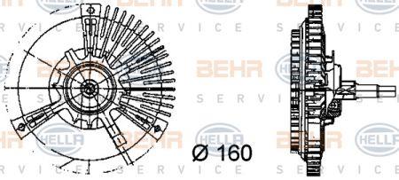 Behr-Hella 8MV 376 731-131 Viscous coupling assembly 8MV376731131