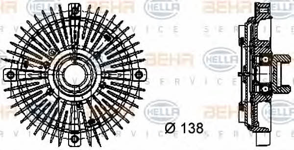 Behr-Hella 8MV 376 732-021 Viscous coupling assembly 8MV376732021
