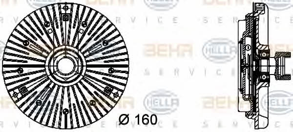 Behr-Hella 8MV 376 732-041 Viscous coupling assembly 8MV376732041