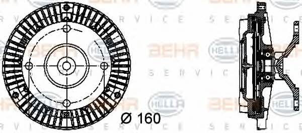 Behr-Hella 8MV 376 732-051 Viscous coupling assembly 8MV376732051