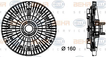 Behr-Hella 8MV 376 732-091 Viscous coupling assembly 8MV376732091