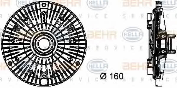 Behr-Hella 8MV 376 732-101 Viscous coupling assembly 8MV376732101