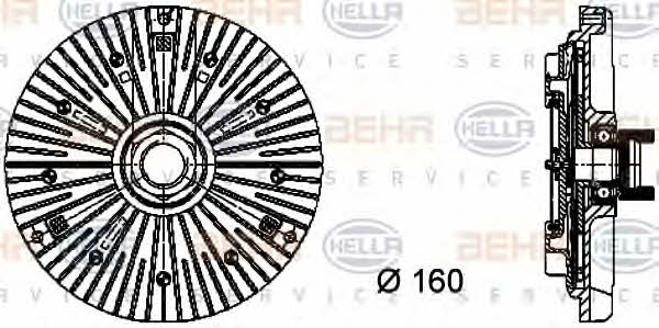 Behr-Hella 8MV 376 732-111 Viscous coupling assembly 8MV376732111